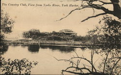 Country Club, View from Yorke River York Harbor, ME Postcard Postcard Postcard