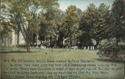 Old Cemetery York, ME Postcard Postcard Postcard