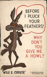 Wile E. Coyote Cartoons Postcard Postcard