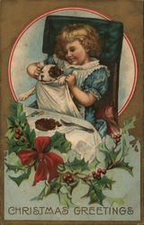 Christmas Greetings Children Postcard Postcard Postcard