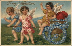 To My Valentine Cupid Postcard Postcard Postcard