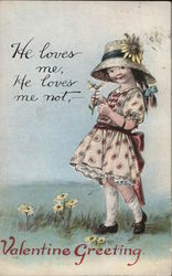 Valentine Greeting Children Postcard Postcard Postcard