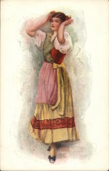 Swiss Dancer Women Postcard Postcard Postcard