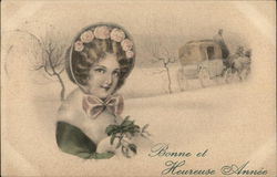 Bonne et Heureuse Annee Postcard