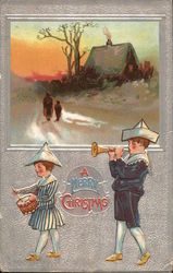 A Merry Christmas Children Postcard Postcard Postcard