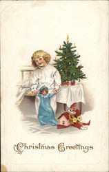 Christmas Greetings Children Postcard Postcard Postcard