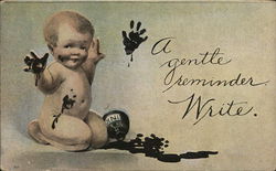 A Gentle Reminder. Write. Babies Postcard Postcard Postcard