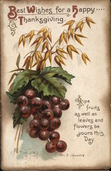 Best Wishes for a Happy Thanksgiving Postcard