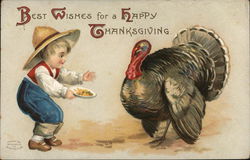 Best Wishes for a Happy Thanksgiving Postcard