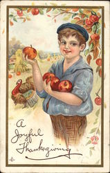 A Joyful Thanksgiving Children Postcard Postcard Postcard