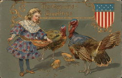 Thanksgiving Greetings Postcard