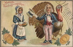 Wishing You Thanksgiving Joys Patriotic Postcard Postcard Postcard