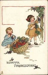 Bountiful Thanksgiving Children Postcard Postcard Postcard