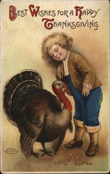 Best Wishes for a Happy Thanksgiving Children Postcard Postcard Postcard