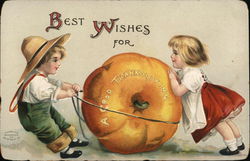 Best Wishes for a Good Thanksgiving Children Postcard Postcard Postcard