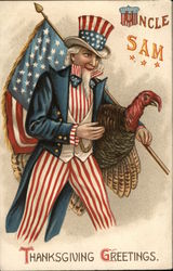 Thanksgiving Greetings Patriotic Postcard Postcard Postcard