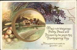 Thanksgiving Harvest and Home Postcard Postcard Postcard