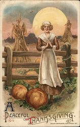 A Peaceful Thanksgiving Pilgrims Postcard Postcard Postcard