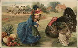 Cordial Thanksgiving Greetings Children Postcard Postcard Postcard