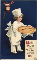 Good Wishes for Thanksgiving Day Children Ellen Clapsaddle Postcard Postcard Postcard