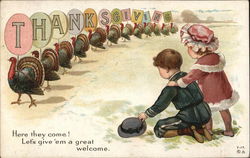 Thanksgiving Turkeys Postcard Postcard Postcard