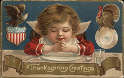 Thanksgiving Greetings Patriotic Postcard Postcard Postcard