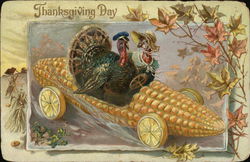 Thanksgiving Day Turkeys Postcard Postcard Postcard