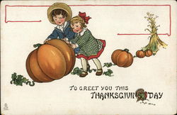 To Greet You This Thanksgiving Day Children Postcard Postcard Postcard