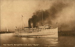 Pacific Navigation Co.'s Str. "Yale" Postcard