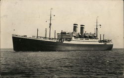 Steamship at Sea Postcard