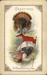 Greetings on Thanksgiving Day Children Postcard Postcard Postcard