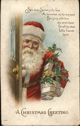 A Christmas Greeting Santa Claus Postcard Postcard Postcard