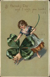 St. Patrick's Day - And I Wish You Luck! Postcard