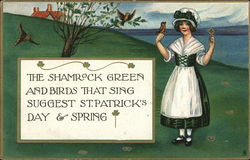 The Shamrock Green St. Patrick's Day Postcard Postcard Postcard