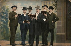 Group of Men Singing Postcard