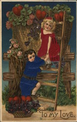 To My Love - Children Postcard