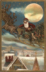 Christmas Greetings Santa Claus Postcard Postcard Postcard