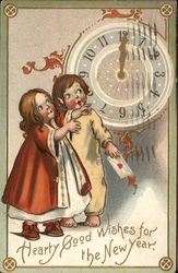 Hearty Good Wishes for the New Year Postcard