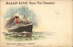 Allan Line Royal Mail Steamers Postcard