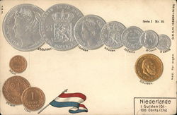 Coins of Netherlands Money & Coins Postcard Postcard Postcard