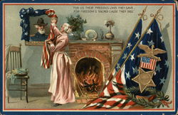 For Us Their Precious Lives They Gave Patriotic Postcard Postcard Postcard