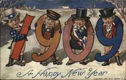 A Happy New Year 1909 Year Dates Postcard Postcard Postcard