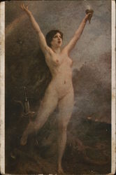 Nude Victory with Outstretched Arms Postcard