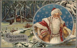 Christmas Greetings Santa Claus Postcard Postcard Postcard