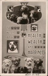 To Wish You Health , Wealth and Happiness Postcard