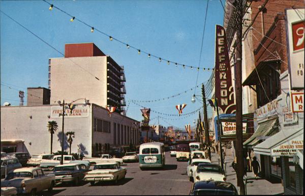 Jefferson Street Lafayette, LA Postcard