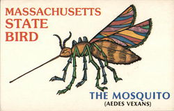 Massachusetts State Bird - The Mosquito Postcard