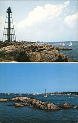 Marblehead Light and Entrance to Marblehead Harbor Postcard