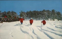 Ski Patrol on Cranmore Mountain Postcard