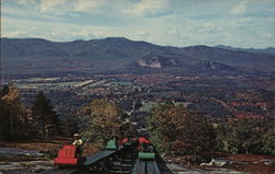 Riding the Skimobile, Cranmore Mountain Postcard